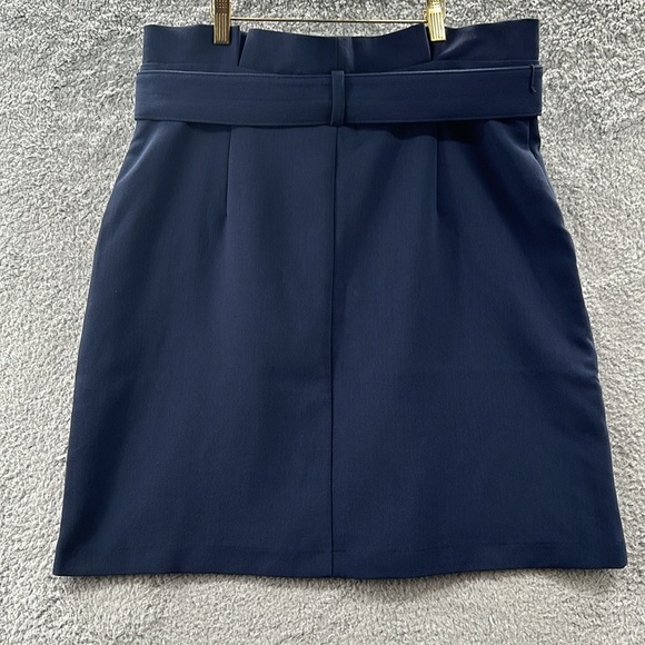 NEW Banana Republic Belted Pencil Skirt Navy Blue Size 14 - Picture 10 of 10
